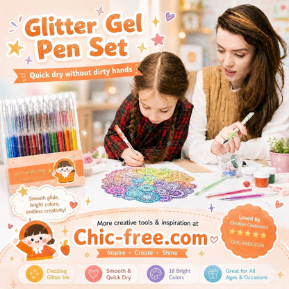 🔥⏰Último día de rebajas: ¡solo 129 kr! ✨¡Más de 50.000 vendidos! 🎁Set de bolígrafos de gel con purpurina