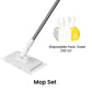 🧹 50% dto. Fregona plana con pinza automática y liberación con un clic – mango extendido de 99 cm, cabezal giratorio 360°. ¡Limpia sin tocar paños sucios! ✨🏠