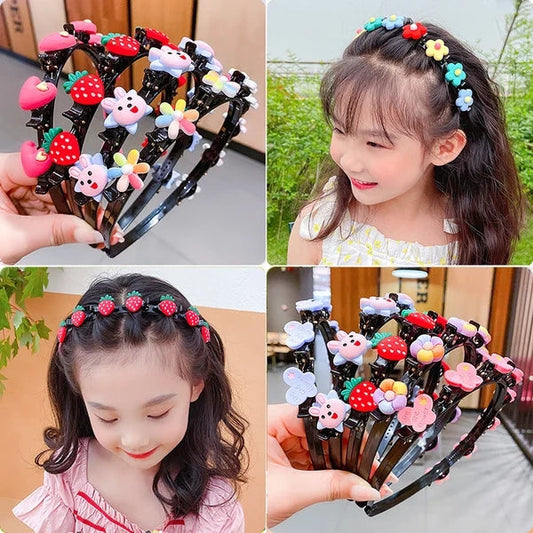 🎀 ¡COMPRA 2 Y LLÉVATE 1 GRATIS! 🌺 Horquilla trenzada para niñas: peinado fácil en 5 minutos y lindos diseños de dibujos animados ✨
