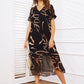 💝✨Vestido largo fluido estampado con cuello en V