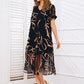 💝✨Vestido largo fluido estampado con cuello en V