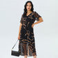 💝✨Vestido largo fluido estampado con cuello en V