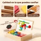 🎁¡Oferta navideña anticipada! 50% de descuento 🔥 Juego de rompecabezas de bloques magnéticos de madera con patrones 🧩