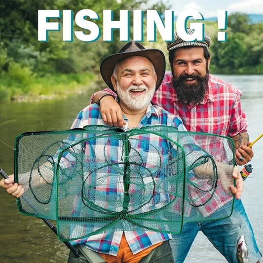 🚨 ¡50 % DE DESCUENTO! 🚨 Red plegable automática para pescadores: red de pesca de nailon reforzado, red de aterrizaje con mango telescópico 🎣✨
