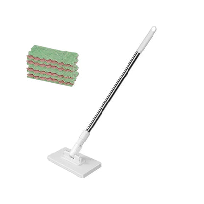 🧹 50% dto. Fregona plana con pinza automática y liberación con un clic – mango extendido de 99 cm, cabezal giratorio 360°. ¡Limpia sin tocar paños sucios! ✨🏠