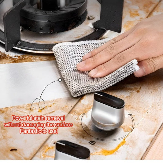 🔥Paño de limpieza de malla metálica（5PCS）