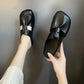 🎊2025 varmt salg👣 Sandaler i blødt læder med konkavt design og flade mules