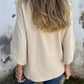 Afslappet Jacquard-Top med Rund Hals for Dame