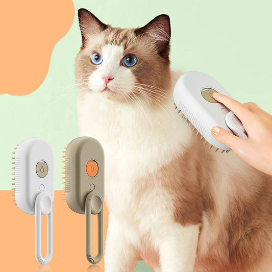 🐾✨ Peine Masajeador Multifunción con Spray para Mascotas – Cuida el Pelo de tu Mascota, Masajea y Mantén Suave y Brillante su Pelaje 💖🛁