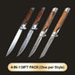 Cuchillo plegable con mango de madera para trabajo, senderismo y camping
