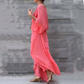 Loose Top & Slit Wide-Leg Pants Chiffon 2-delt sæt