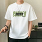 Herre Trykt Løs Korte Ærmer T-shirt