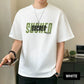 Herre Trykt Løs Korte Ærmer T-shirt