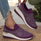 Rhinestone Slip-on Afslappet Mesh stof sneakers til kvinder