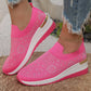 Rhinestone Slip-on Afslappet Mesh stof sneakers til kvinder