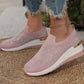 Rhinestone Slip-on Afslappet Mesh stof sneakers til kvinder