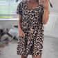 Vestido Mini Casual para Mujer con Estampado de Leopardo