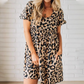 Vestido Mini Casual para Mujer con Estampado de Leopardo