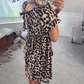 Vestido Mini Casual para Mujer con Estampado de Leopardo