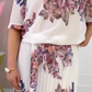 Vestido Plisado con Estampado Floral y Cuello Redondo para Mujer