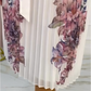 Vestido Plisado con Estampado Floral y Cuello Redondo para Mujer