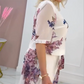 Vestido Plisado con Estampado Floral y Cuello Redondo para Mujer