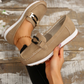 Mocasines Casuales con Parte Superior de Tipo Ante y Suela Gruesa