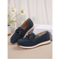 Mocasines Casuales con Parte Superior de Tipo Ante y Suela Gruesa