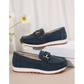 Mocasines Casuales con Parte Superior de Tipo Ante y Suela Gruesa