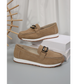 Mocasines Casuales con Parte Superior de Tipo Ante y Suela Gruesa