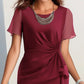 Vestido Elegante y a la Moda de Color Sólido