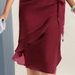 Vestido Elegante y a la Moda de Color Sólido