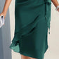 Vestido Elegante y a la Moda de Color Sólido