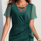 Vestido Elegante y a la Moda de Color Sólido