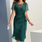 Vestido Elegante y a la Moda de Color Sólido