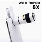 Lente Telefoto para Teléfono 12X/8X con Tripié