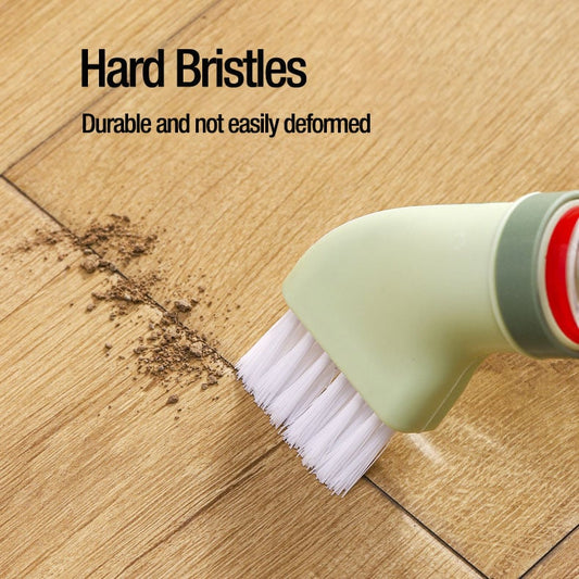 Cepillo multifuncional para grietas con conexión para botellas de agua mineral.