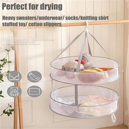 Cesto de ropa plegable de doble capa