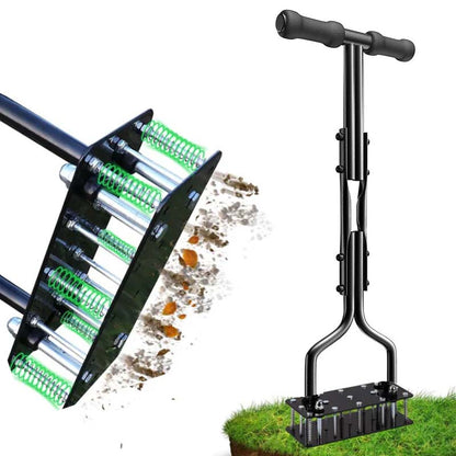 🌱🛠️ Herramienta para aflojar la tierra: aireador de césped para jardín y césped.