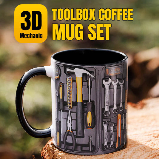 Juego de tazas de café 3D Mechanic Toolbox