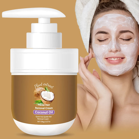 Crema depilatoria facial de coco