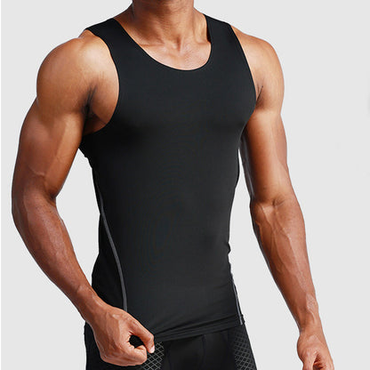 Camiseta sin mangas de compresión para entrenamiento para hombre