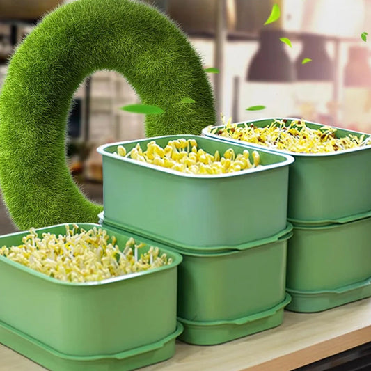 ¡Oferta flash: 50% de descuento! ¡Más compras, más ahorros! Caja apilable para el cultivo de judías germinadas - Diseño multicapa, perfecto para el cultivo en casa, ¡vida verde y saludable!
