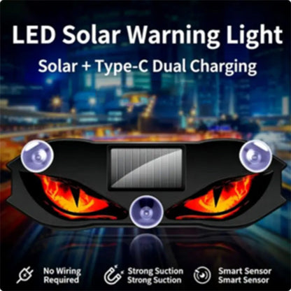 🎉 Oferta 2026 — ¡Más de 20.000 unidades vendidas! 🚗 Luz de advertencia LED solar para coche – Diseño de ojo del diablo 🔥