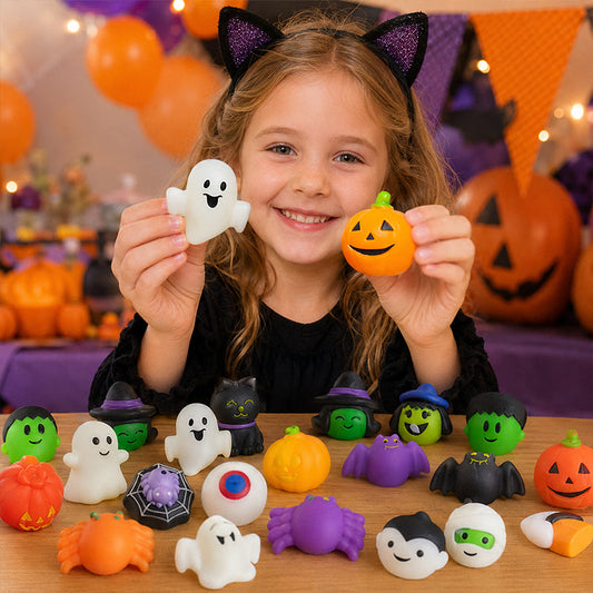 🎃✨ Juguetes Anti-Estrés de Halloween – Suaves, Compactos y Perfectos para Bolsas de Dulces y Fiestas de Terror 🍬👻