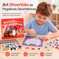 Libro de actividades con pegatinas geométricas para niños