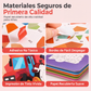 Libro de actividades con pegatinas geométricas para niños