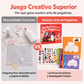 Libro de actividades con pegatinas geométricas para niños