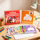 Libro de actividades con pegatinas geométricas para niños