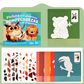 Libro de actividades con pegatinas geométricas para niños